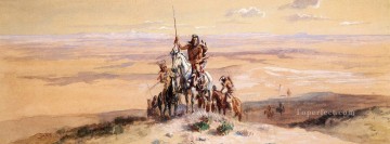 Indios de las llanuras Indios americanos occidentales Charles Marion Russell Pinturas al óleo
